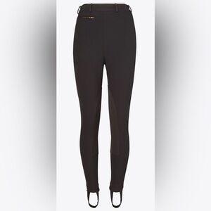 Tory Burch riding black Equestrian Collection skinny stretch cotton pants